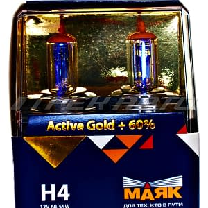 Лампы Маяк H4 60/55 gold к-т + 60%