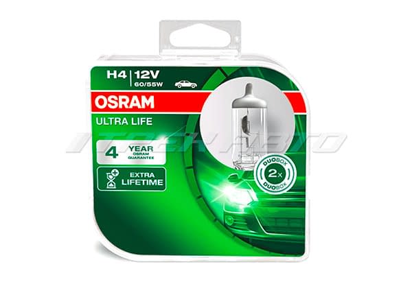 Лампы OSRAM H4 ULTRA-LIFE 60/55 к-т 64193 ULT-HCB