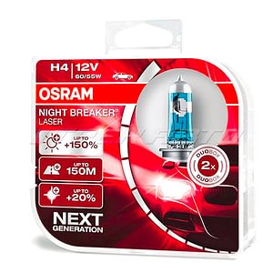 Лампы OSRAM H4 +150% NIGHT BREAKER LASER 64193NL-HCB  к-т