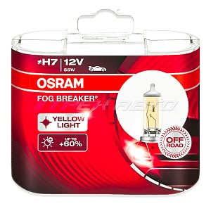 Лампы OSRAM H7 FOG BREAKER  к-т всепогодные 2600K 62210FBR-HCB