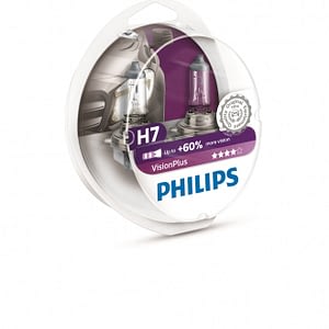 Лампы PHILIPS H7 VisionPlus +60% к-т 12972VPS2