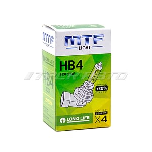 Лампа HB4 MTF 55W +30% LONG LIFE увеличенный ресурс