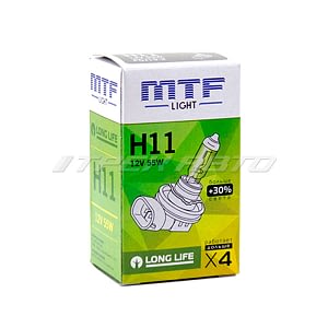 Лампа H11 MTF 55W +30% LONG LIFE увеличенный ресурс