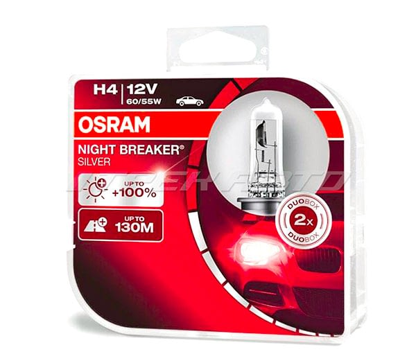 Лампы OSRAM H4 +100% NIGHT BREAKER SILVER 64193NBS-HCB к-т